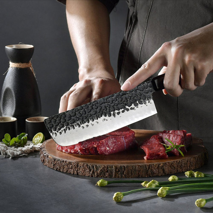 Chef Knife - Ryujin™ 7.0" Nakiri Knife with Rosewood &amp; Ebony Wood Handle - Shokunin USA