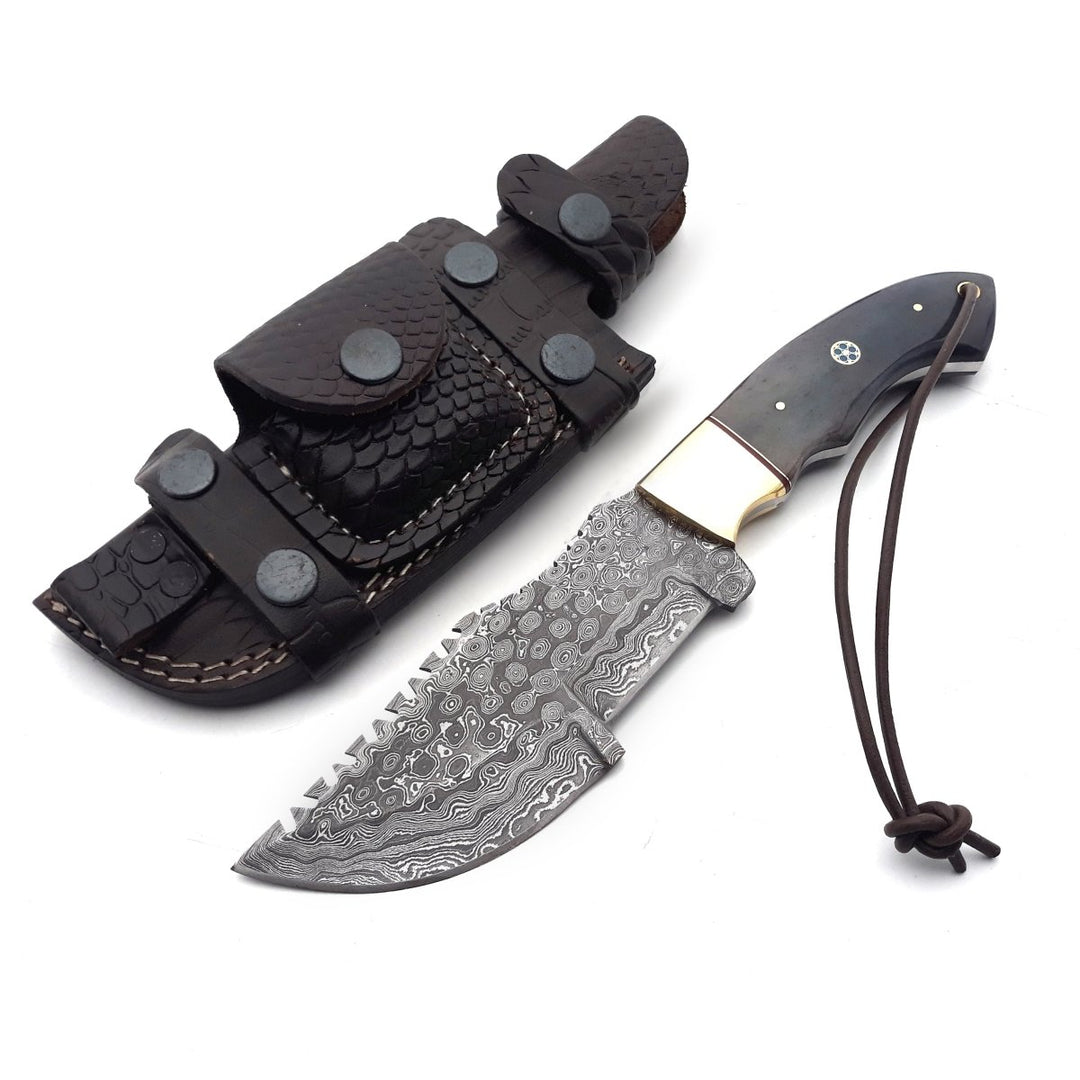 ShadowRidge Damascus Steel Premium Tracker Knife - Shokunin USA