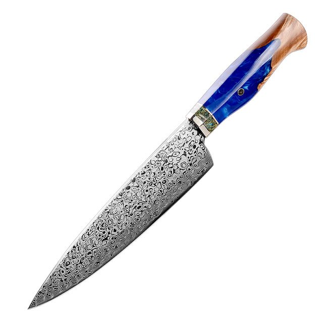 Knives Shinobi VG10 – Shinobi VG10 Damascus Chef Knife 8" with Exotic Olive Wood Handle – shokuninusa