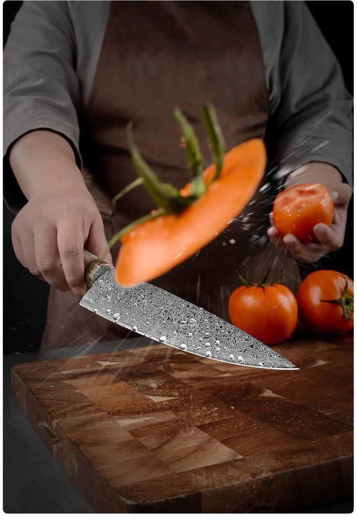 Shinobi VG10 Gift – Shinobi VG10 Damascus Chef Knife 8" with Exotic Olive Wood Handle – shokuninusa