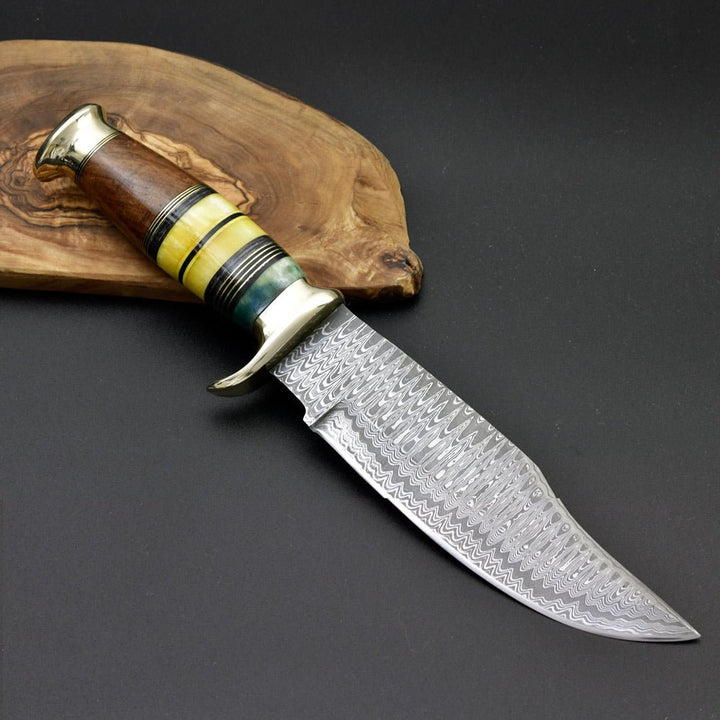 Skywalker Knife – Skywalker Custom Hunting Knife with Bone &amp; Wood Composite Handle – shokuninusa