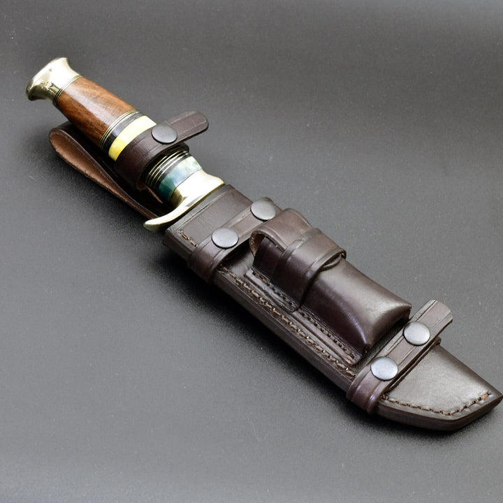 Custom Hunting Knife - Skywalker Custom Hunting Knife with Bone &amp; Wood Composite Handle - Shokunin USA