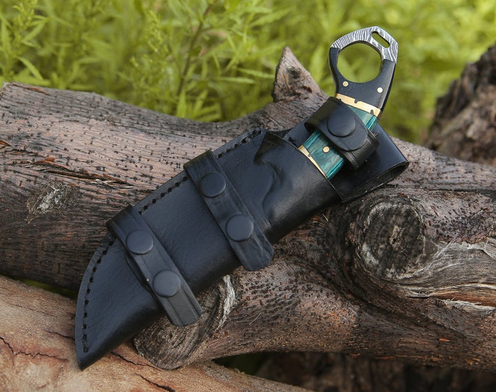 Spark Pocket Knives – Spark Damascus EDC Knife with Micarta &amp; Pakkawood Handle – shokuninusa