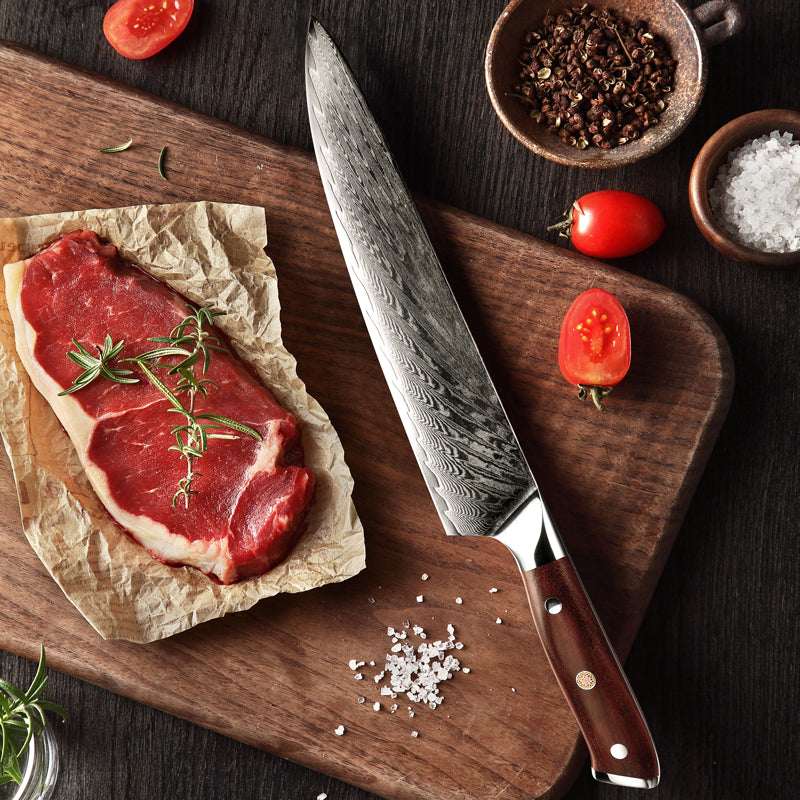 Chef Knife Splendor – Splendor Knife Set 4 Piece VG10 Damascus Steel with Pakkawood Handle &amp; Sheath – shokuninusa