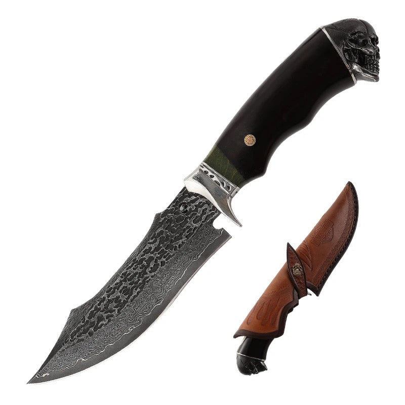 Stormfury Hunting Knife – Stormfury Handmade Japanese Fixed Blade Hunting Knife VG10 Damascus Steel Blade – shokuninusa