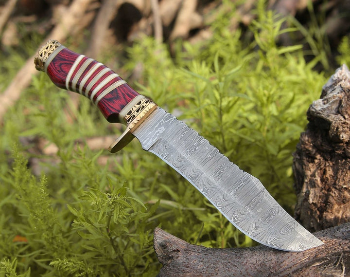 Knife Stream Bowie - Stream Bowie Knife with Pakkawood &amp; Bone Handle - Shokunin USA