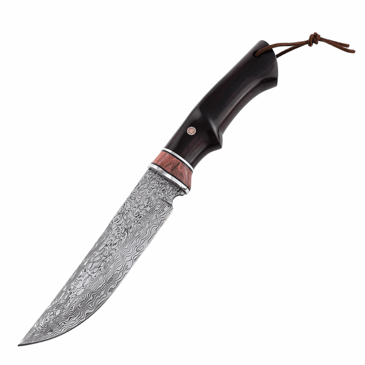 Terminator Knife – Terminator Japanese Hunting Knife with VG-10 Damascus Blade and Ebony Wood Handle – shokuninusa