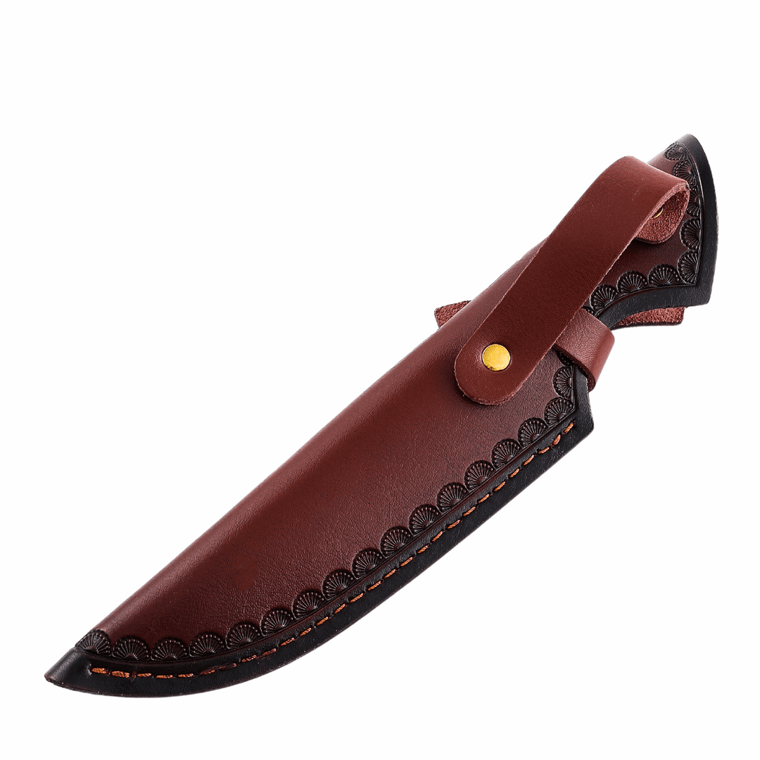 Terminator Damascus Knives – Terminator Japanese Hunting Knife with VG-10 Damascus Blade and Ebony Wood Handle – shokuninusa