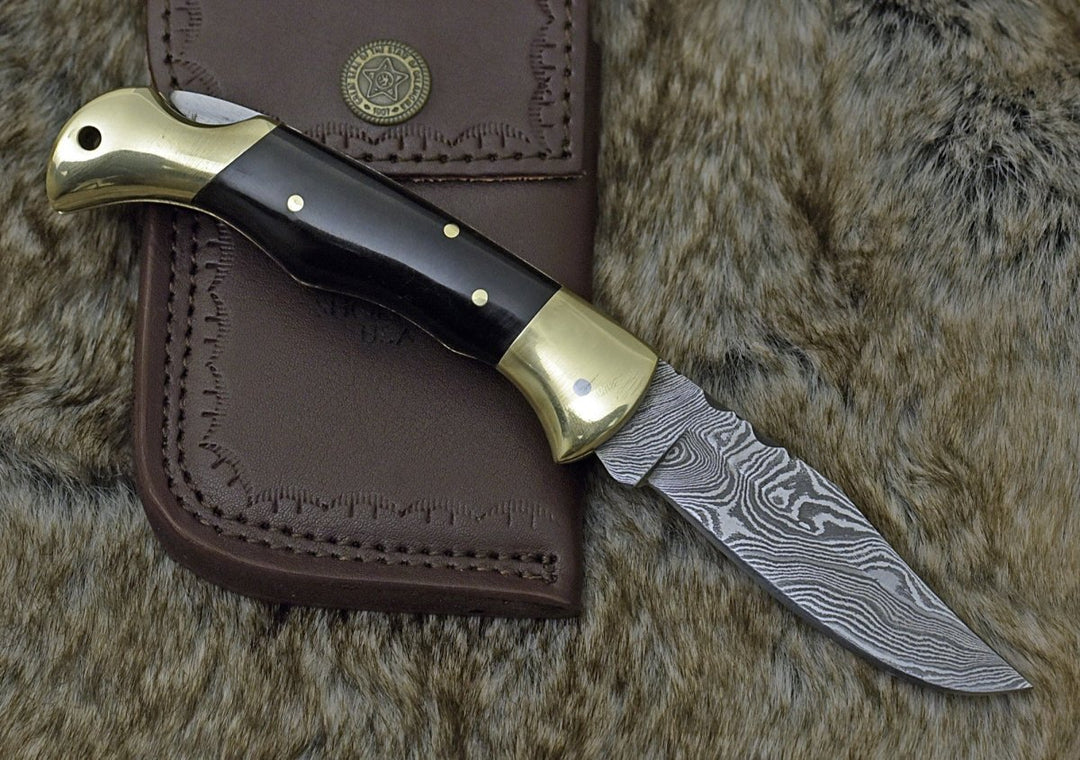 Pocket Knife Tranquility – Tranquility Handmade Pocket Knife with Ram Horn Handle – shokuninusa