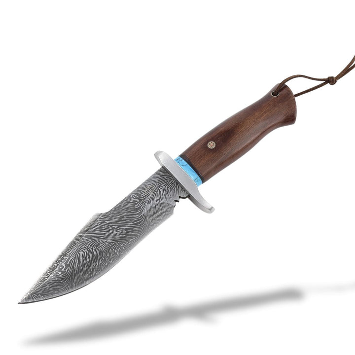 VG-10 Knife – Umbra Japanese Hunting Knife with VG-10 Damascus Blade and Walnut Wood Handle – shokuninusa