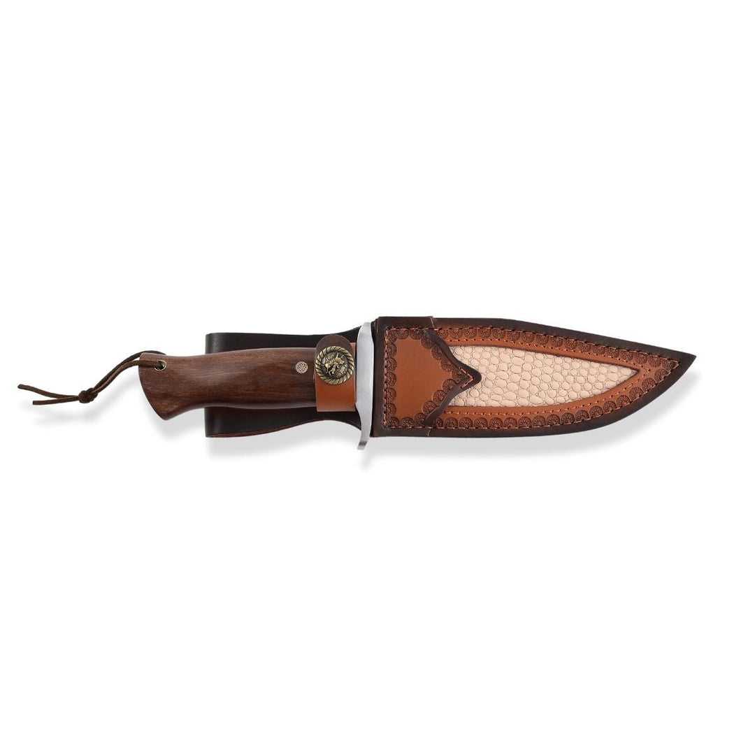 Umbra Hunting Knives – Umbra Japanese Hunting Knife with VG-10 Damascus Blade and Walnut Wood Handle – shokuninusa