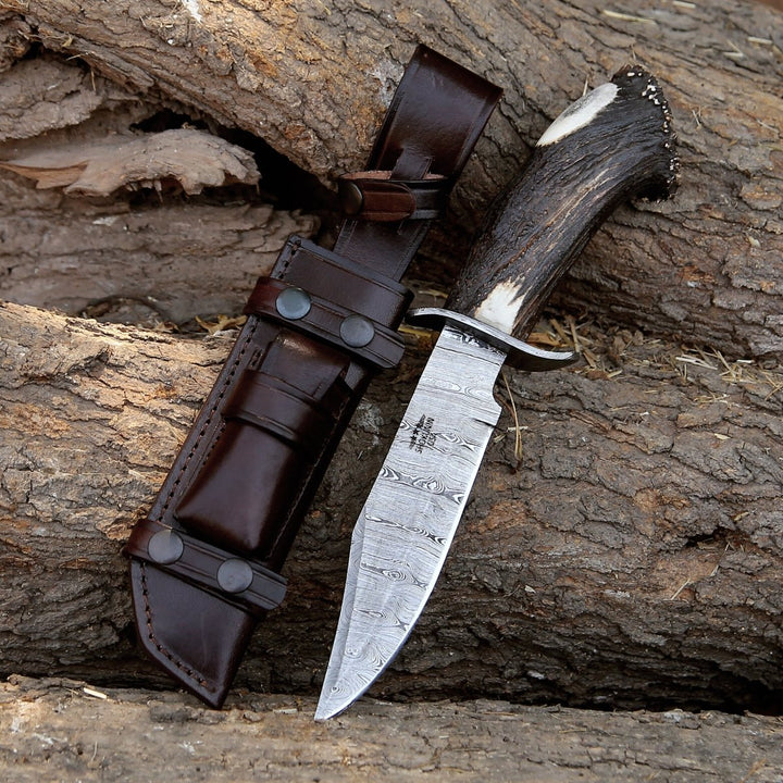 Bowie Damascus Knife - Shokunin USA