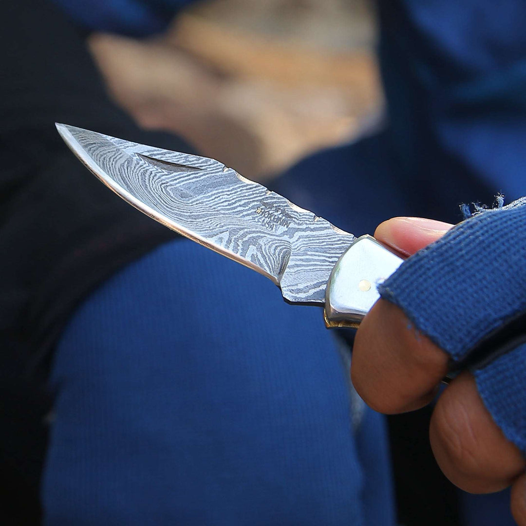 Pocket Knife - Ironclad Pocket Knife with Rosewood &amp; Bone Scales - Shokunin USA