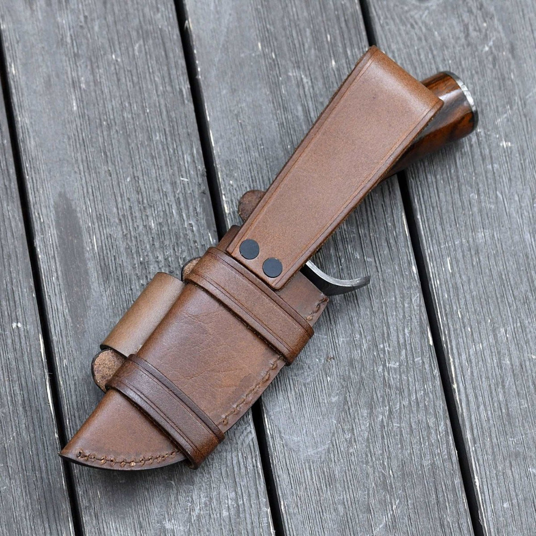 Zen Hunting Knives - Zen Damascus Hunting Knife with Exotic Rose Wood Handle - Shokunin USA