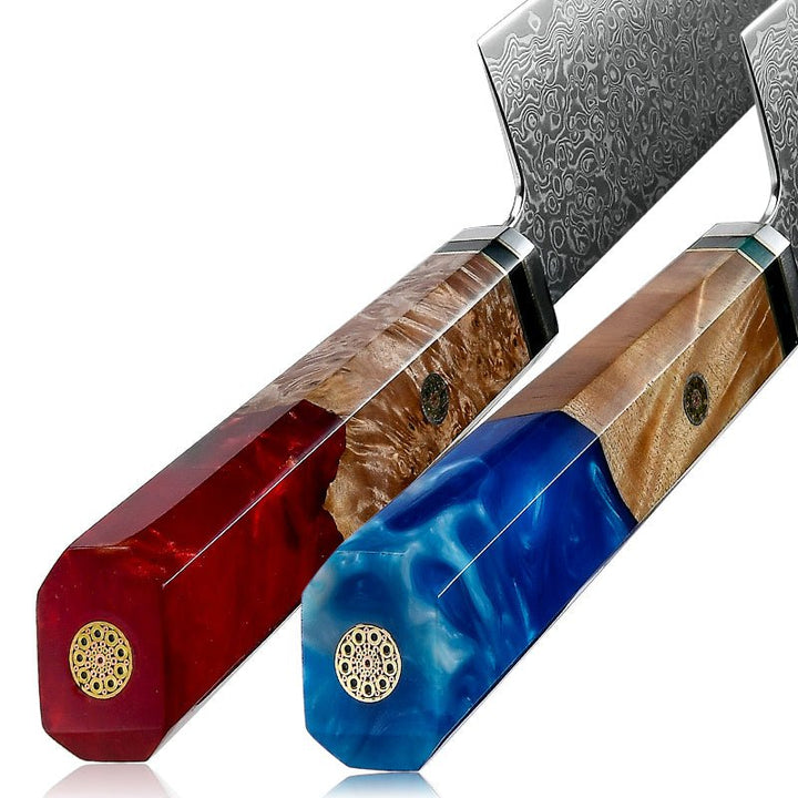 Zenith Chef Knife – Zenith Custom Chef Knife with Exotic Olive Burl Wood Handle &amp; Sheath – shokuninusa