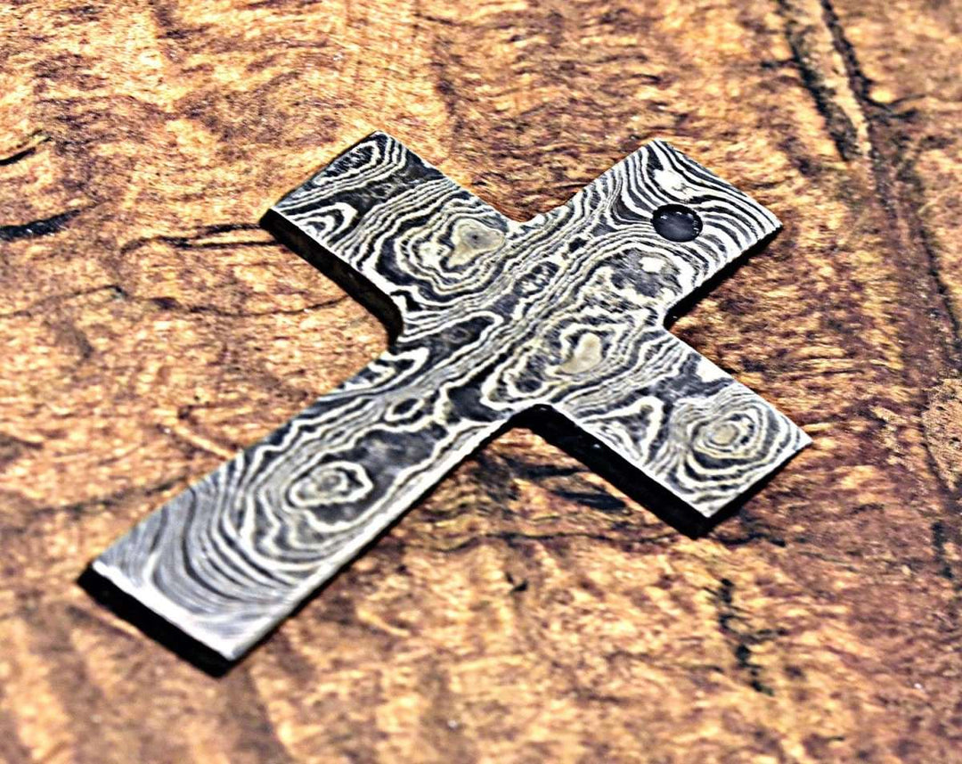 Pendant - Damascus Cross Pendant - Shokunin USA