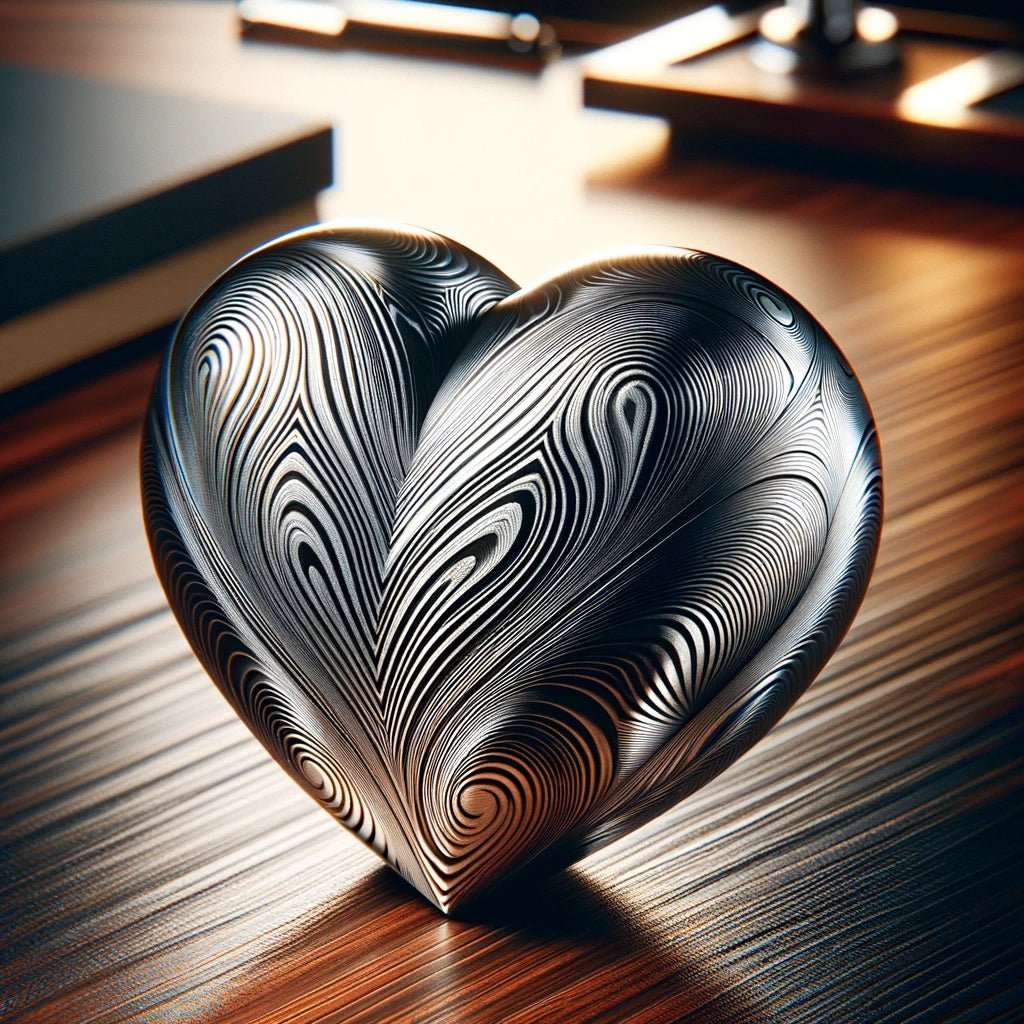 paperweight - Harmony Damascus Steel Paperweight - Shokunin USA