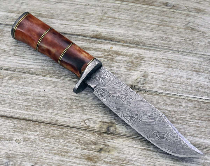 Utility Knife - Horizon Bowie Knife with Bone Handle - Shokunin USA