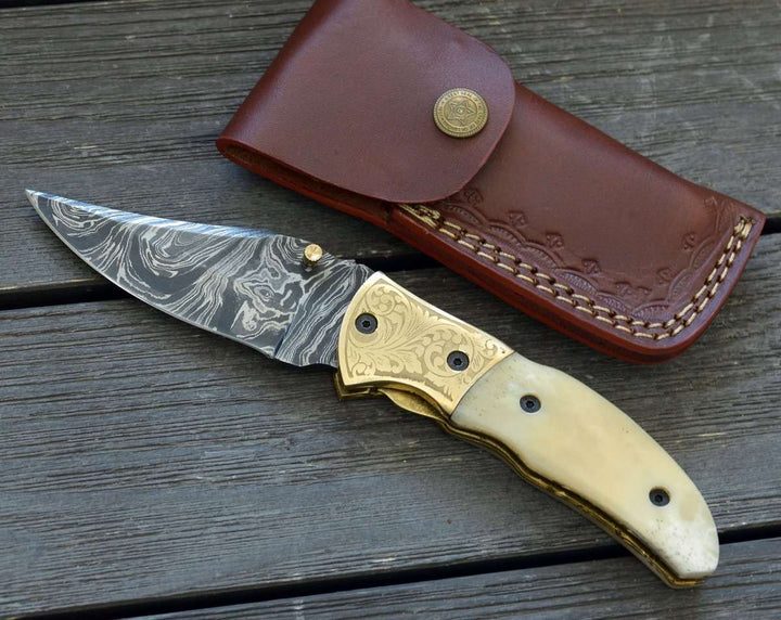 Pocket Knives - Marshal Gentleman's Folding Knife with Bone Handle - Shokunin USA