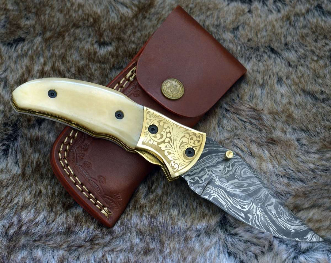 Pocket Knives - Marshal Gentleman's Folding Knife with Bone Handle - Shokunin USA