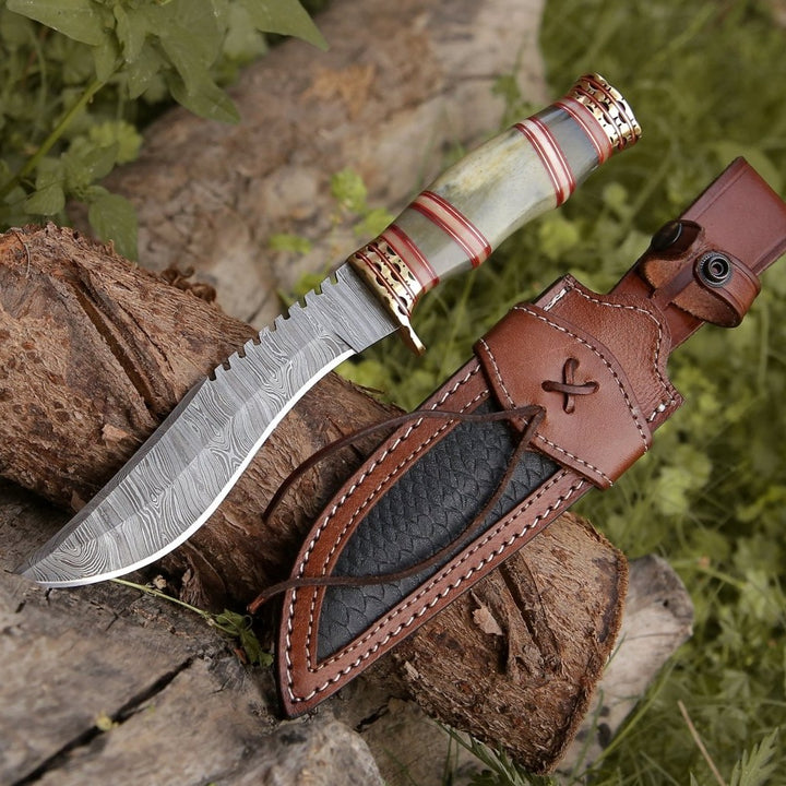 Utility Knife - Mythic Kukri Knife with Bone & Brass Handle - Shokunin USA