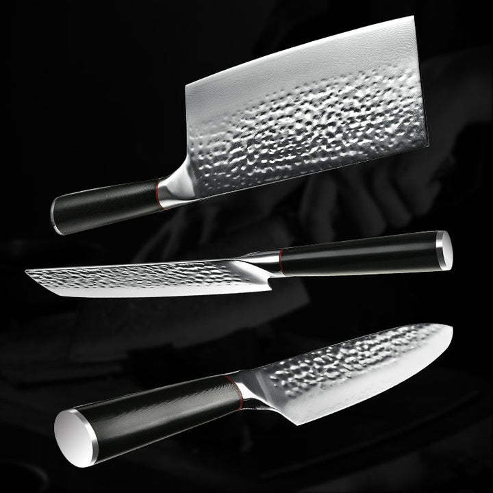 chef knife set - Noir Professional Chef Knife Set with G10 Handle - Shokunin USA