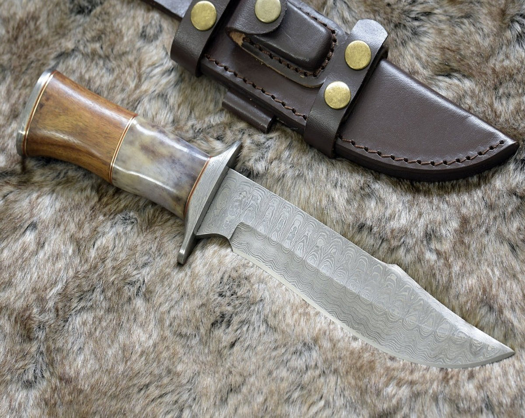 Utility Knife - OUTBACK DAMASCUS HUNTING KNIFE - Shokunin USA