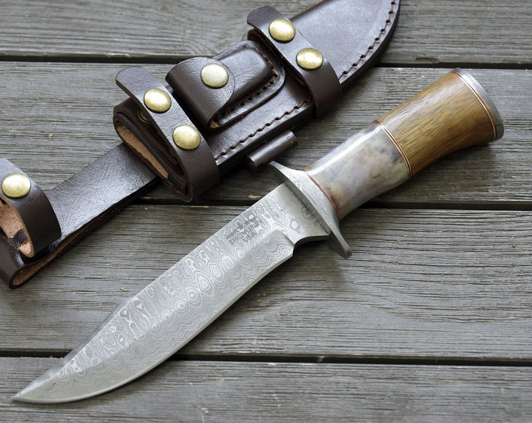 Utility Knife - OUTBACK DAMASCUS HUNTING KNIFE - Shokunin USA