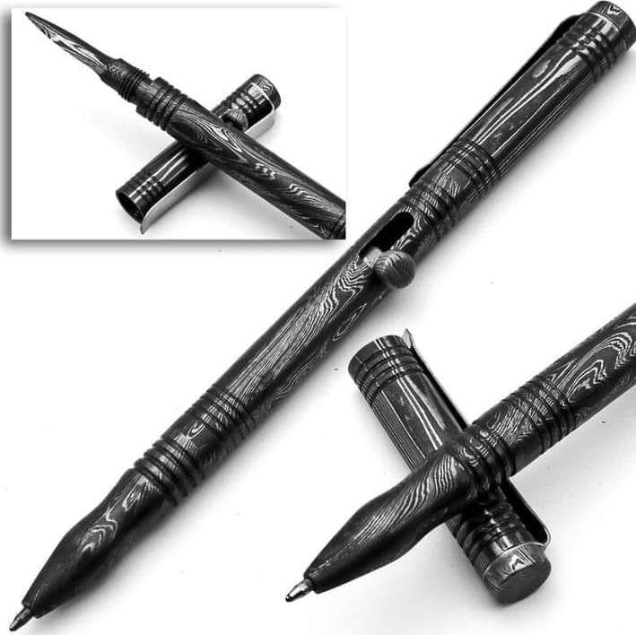 Ballpoint Pen - Pioneer Damascus Ball Point Pen - Shokunin USA