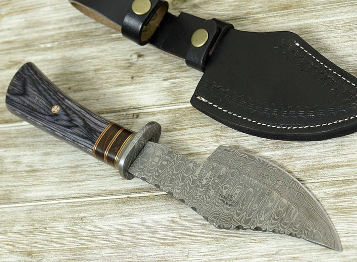 Hatchet - Titan Damascus Axe with Pakkawood Handle - Shokunin USA