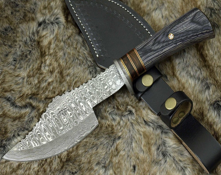 Hatchet - Titan Damascus Axe with Pakkawood Handle - Shokunin USA