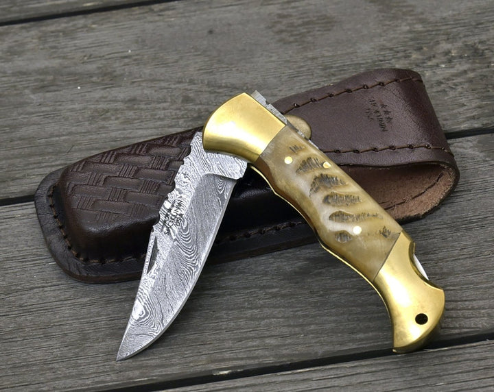 Pocket Knives - Tranquility Pocket Knife with Ram Horn Handle - Shokunin USA