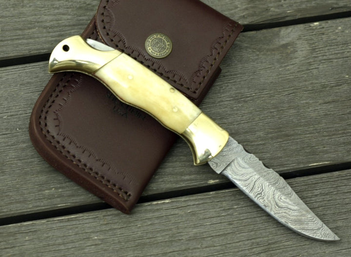 Pocket Knives - Tranquility Pocket Knife with Ram Horn Handle - Shokunin USA