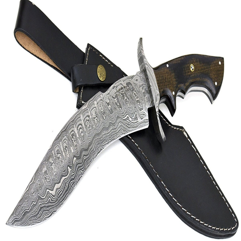 Utility Knife - Valor Bowie Knife with Micarta Handle - Shokunin USA